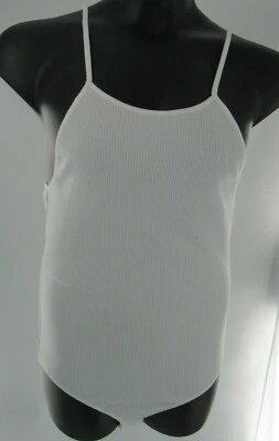 Body Top Camisa Para Mujer Talla Grande Blanco Acanalado Sólido Talla 1X Nuevo Con Etiquetas Foto 1 de 4