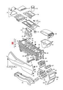 Genuine VW Touareg CR7 Base Carrier Black 7618632416PS - Picture 1 of 1
