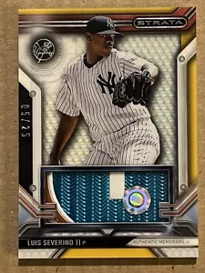2016 Topps Strata Game Used Patch Relic Luis Severino /25 COA 168467 JB - Picture 1 of 7