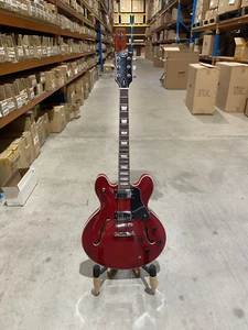 J&D Luthiers Semi-Hollow ES-Style Electric Guitar (Cherry) Seconds Stock - Picture 1 of 8
