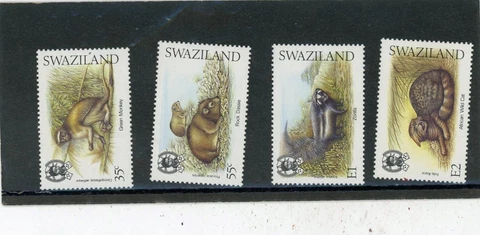 Swaziland 1989 Animals Scott# 539-42 Mint LH Cover