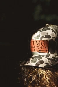 Richardson 112 Hat Marsh Duck Camo TMG Watch Co. Leather Patch - Picture 1 of 7