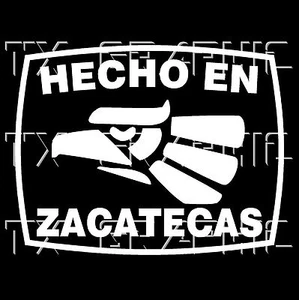 Hecho En Zacatecas Estado de Mexico Aztec Aguila Decal Sticker - Foto 1 di 3