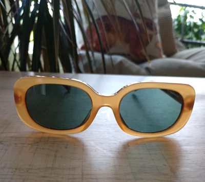 Gafas de sol unisex COACH HC8358F CD471 571282 ovaladas ámbar lechoso lentes verdes 54 mm Foto 1 de 4