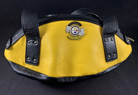 Vintage Pittsburgh Steelers NFL Football-Shaped Purse Backpack Cover