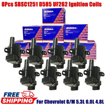 8PCS OEM Ignition Coils Fit Chevrolet G/M 5.3L 6.0L 4.8L BSC1251 D585 UF262 new# - Image 1 of 4