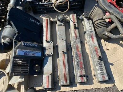 🍀1988 Toyota Supra A70 7M-GTE Turbo Valve Camshaft Covers 🍀OEM JDM GA70 MA70 Foto 1 de 4