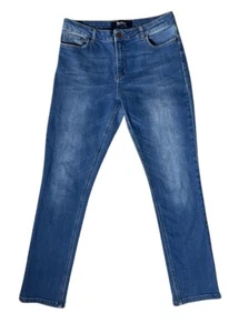 Pantalones de mezclilla Boden The Cavendish Girlfriend para mujer talla 10L x 30,5" lavado medio tiro medio - Imagen 1 de 7