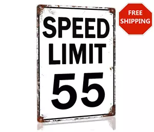Tempolimit 55 Schild Straßenschild Metall 55. Geburtstag Geschenk Party Deko 8x12" - Bild 1 von 10