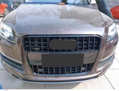 Para Audi Q7 SQ7 2007-2015 estilo deportivo 4 puertas negro parachoques delantero parrilla hexagonal Foto 1 de 4