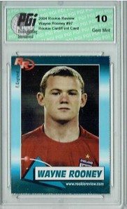 Wayne Rooney 2004 Rookie Review PGI 10 1st CARD EVER Manchester United