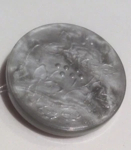 2.25 Cm Vintage COAT Detailed GREY Selfshanked Plastic Button FreePP - Picture 1 of 4
