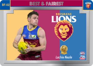 2023 Teamcoach AFL Best & Fairest Silver BF-02 Lachie Neal Brisbane Lions Unused - Bild 1 von 2