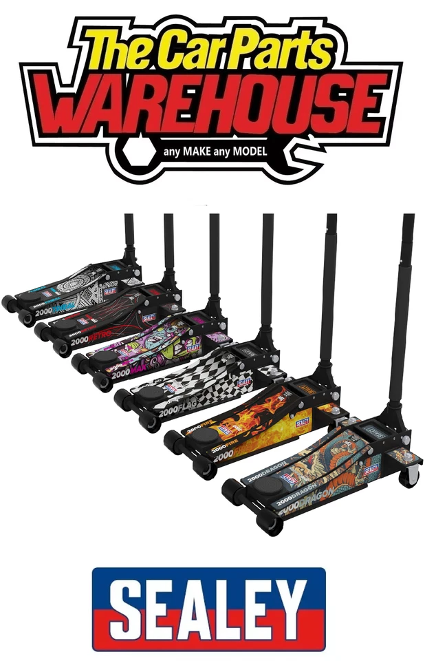Sealey 2000CB 2 Tonne Low Entry Trolley Jack Rocket Lift - 6 Designs included - Image 1 of 4