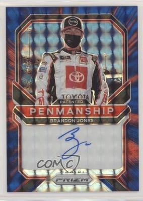2021 Panini Prizm Patented Penmanship Reactive Blue /25 Brandon Jones Auto - Image 1 of 2