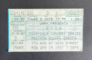 1997 Veruca Salt & Bush Konzert Ticket Stub 14.04.97 Madison Square Garden, NYC. - Bild 1 von 2