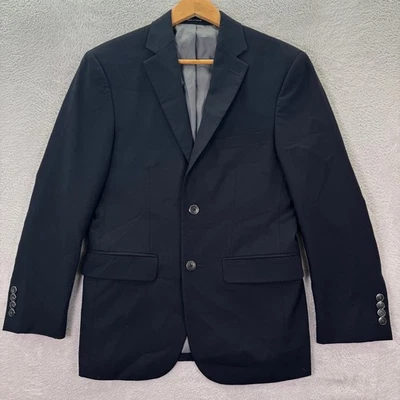 NEW Pronto Uomo Mens Blazer 36S Black Wool Blend Two Button Suit Jacket Casual - Image 1 of 4