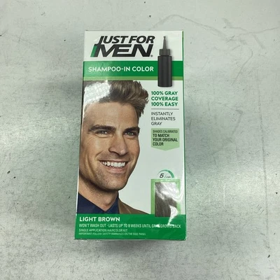 Lote de 3 champú color cabello marrón claro H-25 Just For Men en color Foto 1 de 4