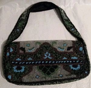 Vintage CHRISTIANA Multi- Color Beaded Bag/ Purse - Imagen 1 de 9