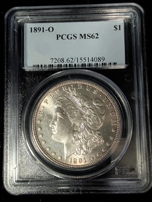 1891- O Morgan Silver Dollar $1 PCGS MS62 - 15514089 - Image 1 of 4
