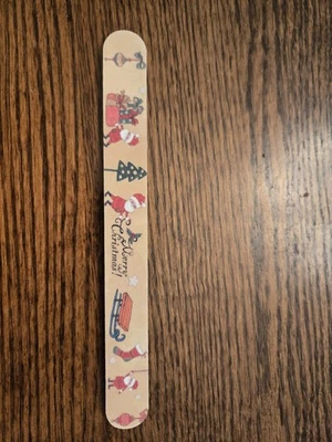 Navidad Papá Noel Regalos Beige Doble Cara Lima de Uñas Esmeril Tablero Set 5-PK  Foto 1 de 4