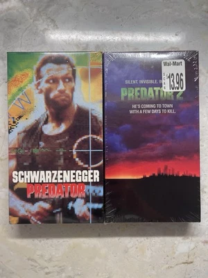 1988 PREDATOR 1 And 2 VHS Lot Blue CBS FOX VIDEO Watermark Factory Sealed NEW - Image 1 of 4