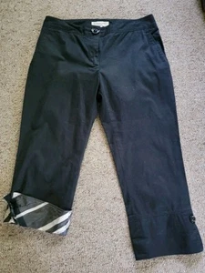 Burberry Women’s Size 6 Black Capris - Picture 1 of 12