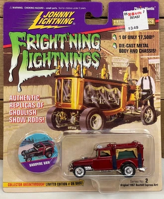 Johnny Lightning Frightning Lightnings 69 1996 furgoneta vampiro Barnabas Borgoña S2 Foto 1 de 4