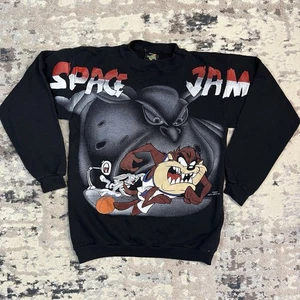 Vintage 1996 Space Jam Looney Tunes Bugs Bunny Taz Crewneck Sweatshirt Youth XL - Picture 1 of 12