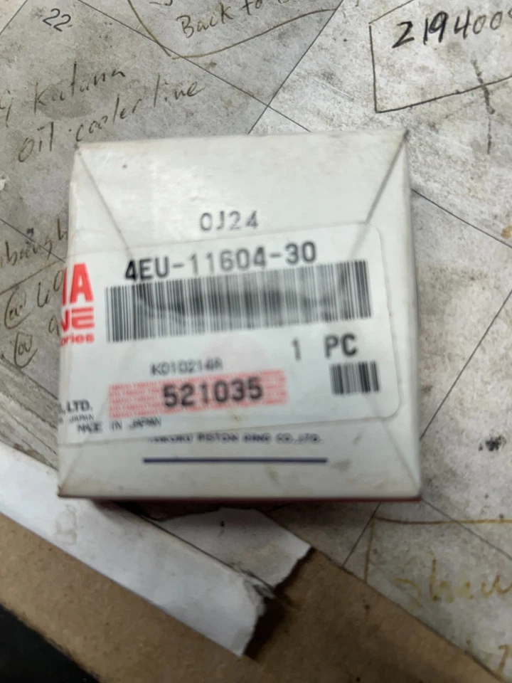 Conjunto de anel de pistão YAMAHA DT50 LC 1988-98 025mm Os 4EU-11604-30 Nos - Imagem 1 de 1