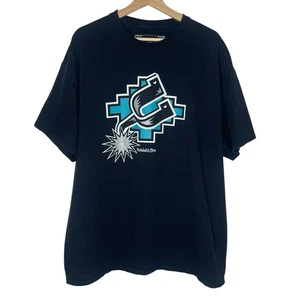 San Antonio Spurs Shirt Men’s 2XL Black Vintage Logo Mitchell & Ness - Picture 1 of 3