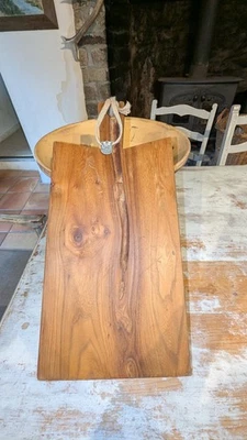 Large Antique French Chopping / Bread Board With Old Silver Coin - Image 1 of 4