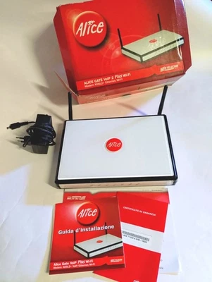 MODEM ROUTER ALICE GATE 2 PLUS  TELECOM ADSL2+  ETHERNET Wifi - Immagine 1 di 4