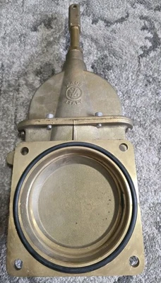 MZ Brass Slide Valve 4-Bolt Flange x 4-Bolt Flange Quality Made ITALY - Image 1 of 4