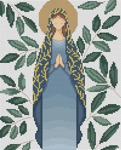 Cross Stitch Printed Pattern Whisper Pray DIY Chart Counted Needlework DMC Color - Picture 1 of 11