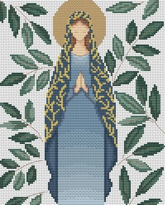 Cross Stitch Printed Pattern Whisper Pray DIY Chart Counted Needlework DMC Color - Image 1 of 4