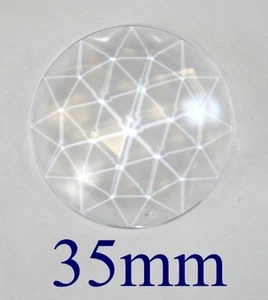 35mm 1-3/8" German Round Faceted Jewel - CLEAR - Bild 1 von 1