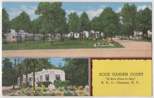 Rock Garden Court Clarence New York Roadside Motel östlich von Buffalo Postkarte - Bild 1 von 2
