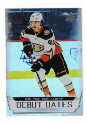2022-23 Upper Deck Debut Dates #DD-13 Trevor Zegras - Anaheim Ducks. - Image 1 of 2