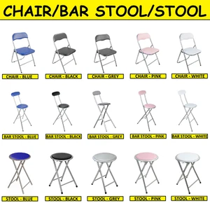 BREAKFAST BAR STOOL FOLDING FOLDABLE PADDED CHAIR SEAT GARDEN PARTY OFFICE EVENT - Picture 1 of 43