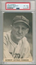 1961 Wrigley Field Exhibit,Pennock,NY Yankees,PSA6.5,HOF,Only 2 Higher