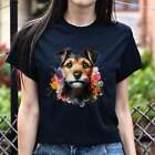 Artistic Patterdale Terrier mom Color Splash Unisex T-shirt Black Navy Dark Heat