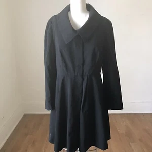 NWOT Lacey Parker Black Coat! Size S classic sophisticated fun girl in City Coat - Picture 1 of 8