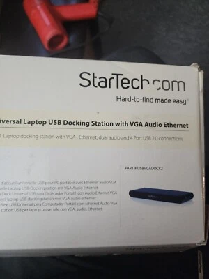 StarTech Universal Laptop USB Docking Station VGA Audio Ethernet 4x USB 2.0 Port - Image 1 of 4