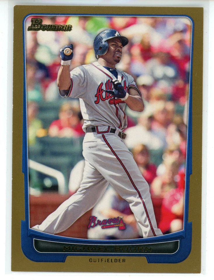 2012 Bowman Gold #44 Michael Bourn (Braves) - Image 1 of 1