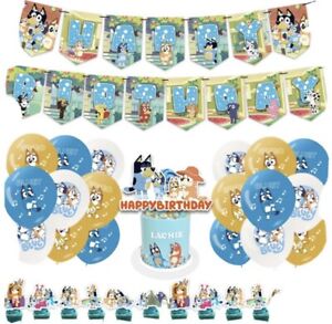 Bluey Birthday Party Decorations supplies Set include Balloons, Birthday Banner