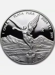 2024 Mexico Libertad .999 Silver 1 ounce PROOF Coin in capsule Proof 1 Oz - Picture 1 of 2