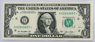 Billete De 1 Dólar Con Estrella Año 2013.Para Colección. - Image 1 of 2