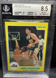 1985-86 STAR JOHN STOCKTON #144 BGS 8.5 - Picture 1 of 2