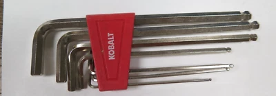 Kobalt Ball End Hex Key Set 7 Pieces - Red Holder REad - Image 1 of 4